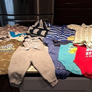 6-9 Months Assorted Baby Boy Clothing Set 11 Pieces
